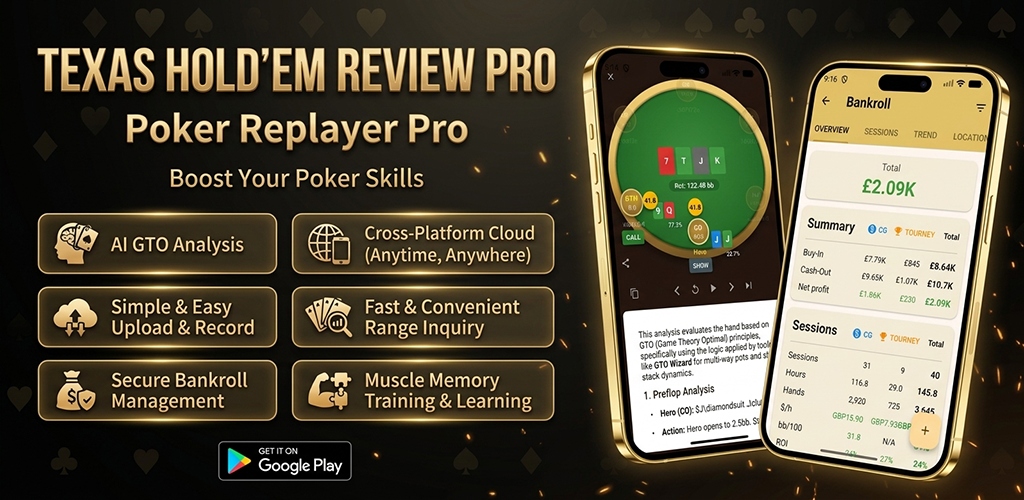 Poker Replayer Pro – Texas Hold'em Review Pro Features